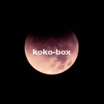 皆既月食が進んだ時の赤い月の写真(2025年時)